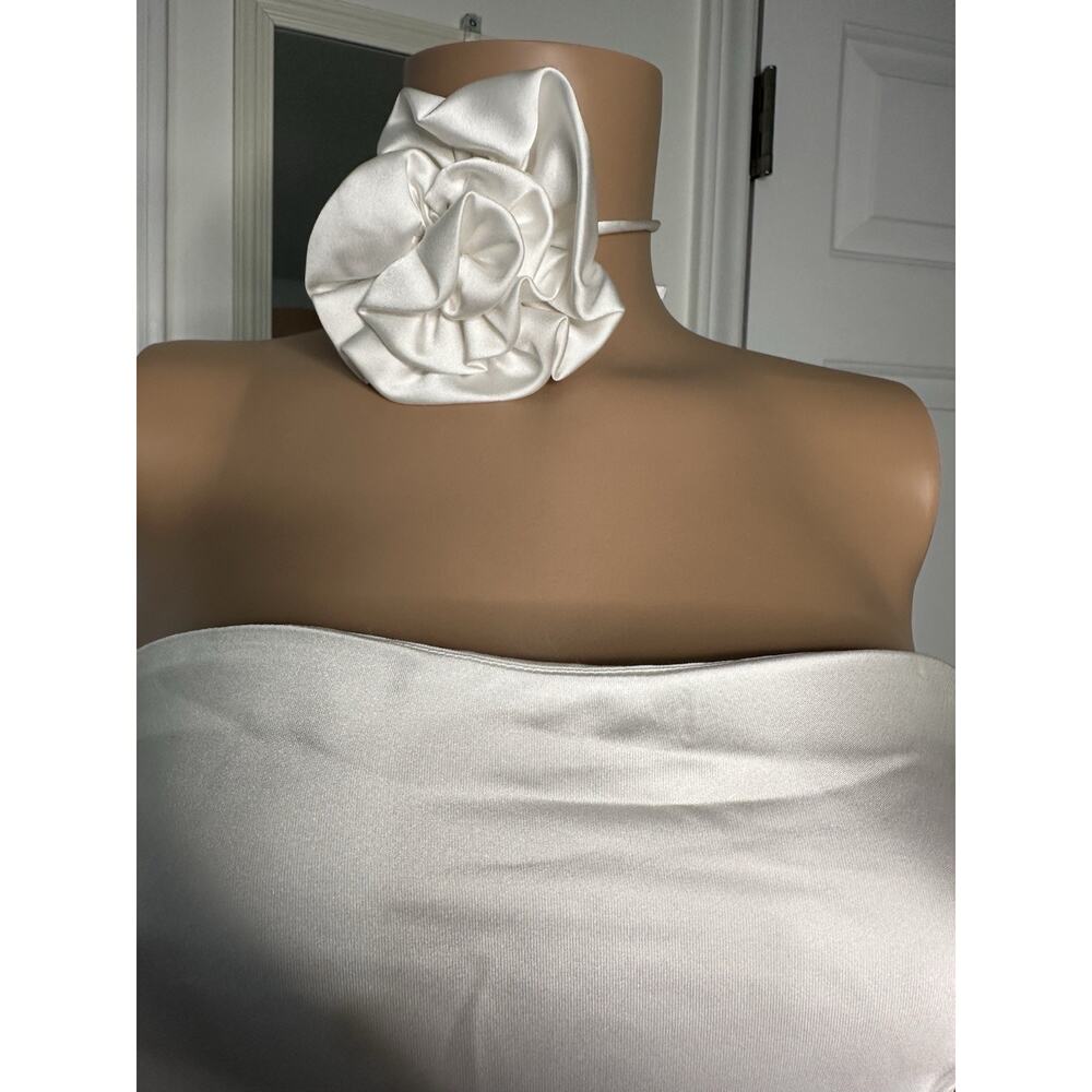 WeWoreWhat Revolve Strapless Silky Maxi Dress White Size 10 NWT MSRP $118 - Picture 11 of 13